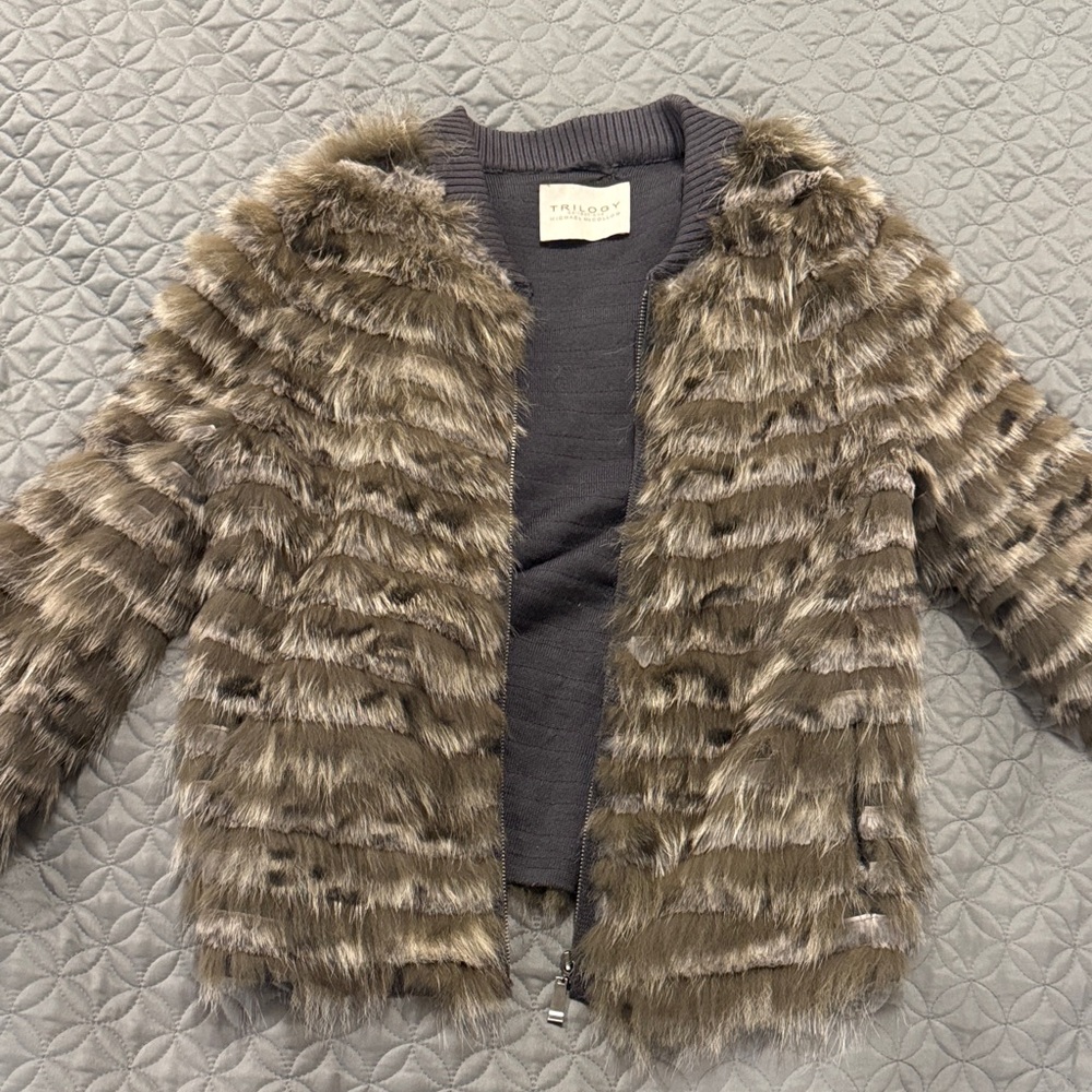 Trilogy collection Michaels McCollum cardigan/jacket real fur